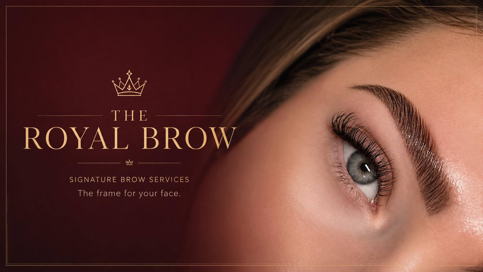 The Royal Brow signature brow waxing and lamination service graphic